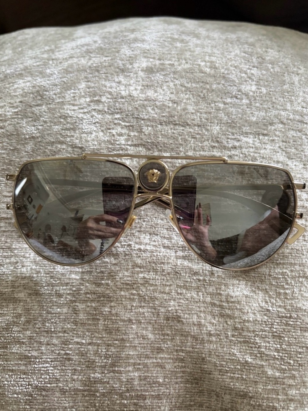 (Authentic) Versace Unisex Gold Sunglasses